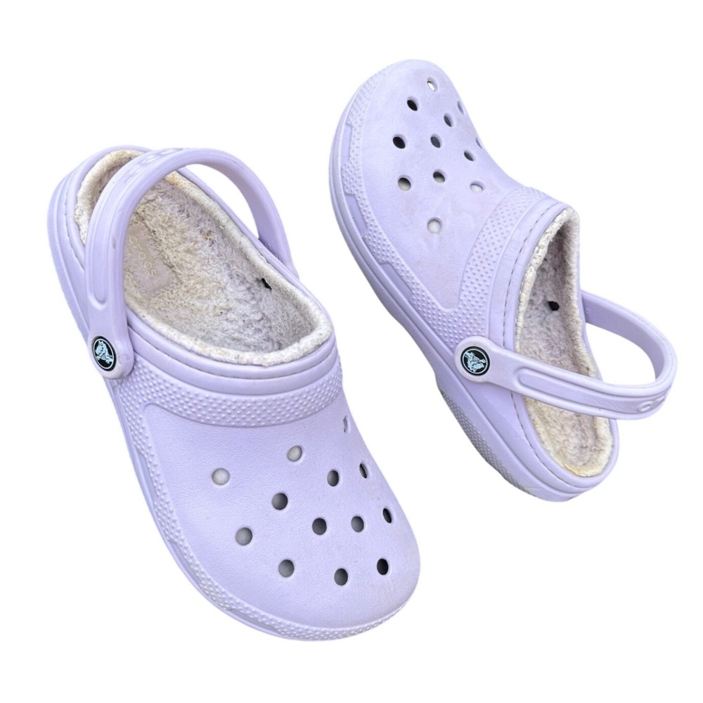 Crocs Classic Lined Adult Clogs Unisex M6 W8 Light Purple Sandals